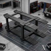 3D-Printed Model Car Parking Rack Compact Miniature Car Display Stand Organized Model Base Practical for Collectors, Tabletop, Shelf, Hobby Desks