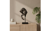 Sculpture with Stand Abstract Horse Statue Modern for Office, Mantel, Homeowners