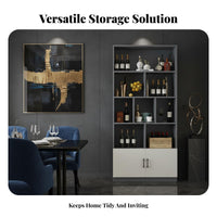Living Room Display Cabinet Multifunctional Modern Beverage Cabinet Large Capacity Freestanding Room Divider for Homeowners, Hallway, Bedroom