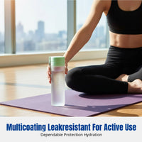 Sports Water Bottle, Large Capacity, Frosted Plastic, Outdoor, Portable Strap, Tea Infuser, Transparent