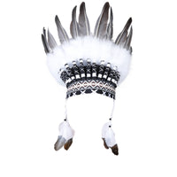 Feather Headdress Stage Performance Party Gear Photo Prop for Dress-Up