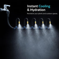 Misting Cooling System Adjustable Nozzle, Misting Cooling System Misting, Coolin #variant:5/8 inch, 5 meter set