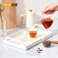 Metal Square Storage Tray for Tea Set and Cup Drying