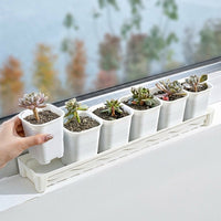 Plant Saucers, Rectangular Grooved Drip Tray and Water Tray for Garden Plants, Simple Style Plant Trays for Indoor Outdoor Use