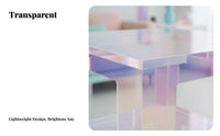 Iridescent Acrylic Table Rainbow Color Household Furnishing Minimalist