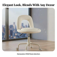 Luxuriously Soft Vanity Chair Cream Design Luxuriously Soft U-Back Chair Soft