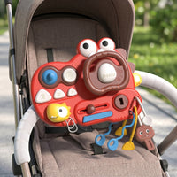 Dinosaur-Themed Stroller Steering Wheel Toy Multifunction Stroller Toy Sensory Travel-Friendly for Toddlers