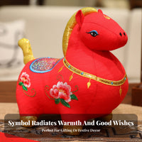 Year of the Horse Plush Toy, Zodiac Horse Doll, Lucky Symbol, Kids Gift