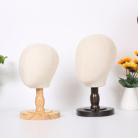 Wooden Head Mannequin for Hat Display, Female Head Model for Jewelry and Wig