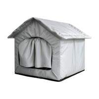 Foldable Cat House Padded Pet Shelter with Curtain Portable for Cats