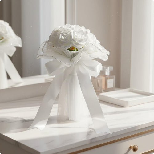 Tulle Bloom Arrangement Elegant Wedding Arrangement Easy to Bend for Brides