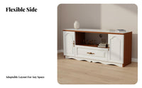TV Stand and Coffee Table Set Easy to Clean TV Stand and Coffee Table Combo Spacious Drawers Modern Living Room Furniture Set for Bedroom
