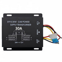 Overload Protection 24V to 12V Step-down Converter Stable Performance 24V to 12V Voltage Reducer Easy Installation Automotive Buck Converter Long-Lasting Metal Shell for Trucks