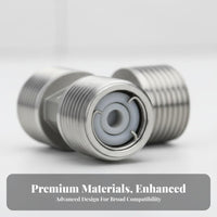 Anti-Backflow Check Valve Eccentric Shower Faucet Connector Solid Brass Offset Faucet Adapter Adjustable Installation Distance for DIYers