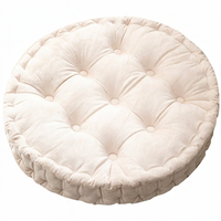 Round Floor Cushion, Thick Seat Pad for Living Room Floor, Meditation Cushion Ad #variant:Off-White