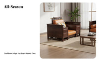 Wooden Frame Sofa with Drawers New Chinese design Lounge Seating hardwood Wood Construction Household Furniture for Homeowners, partners, Living Room, Home