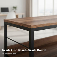 Multi-Tier Floor Shelf Large Capacity Shelving Single-Tier Space-Saving Exposed Design for Fromice Workers, Householders