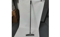 Metal Rake with Long Handle Non-Slip Soil Rake Sturdy for Yard, Farm
