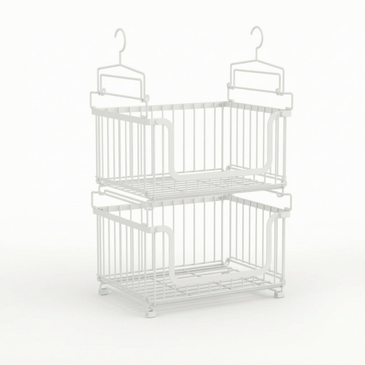 Under Shelf Basket with Hooks Sturdy Hanging Organizer with Hooks Sturdy