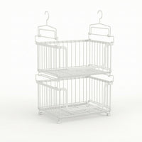 Under Shelf Basket with Hooks Sturdy Hanging Organizer with Hooks Sturdy