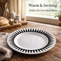 Bone China Dinner Plate, Modern Minimalist Style