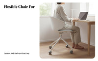 Armless Rolling Task Chair Adjustable Height Swivel Seat Water-Resistant Textile