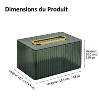 Transparent Acrylic Tissue Box, for Office and Living Room, Modern Minimalist Model 19.5 × 12.5 × 10 cm