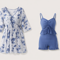 Swimsuits for Women with Padded Bra and No Underwire for Water Park, Modest 3 Piece Set for Older Ladies, Acetate Fiber