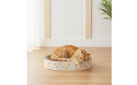 Round Scratcher with Enclosed Base Raised-Rim Cat Scratcher Bed Recyclable Cat Scratch Pad Long-Lasting for Cats, Kittens, Living Room, Apartment