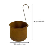 Planter with Hook Rustic Container Vintage for Balcony