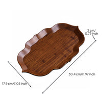 Bamboo Tea Tray Creative Shape Kitchenware Handmade for Home