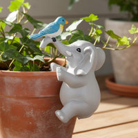 Elephant and Bird Pot Hanger Handmade Garden Accessory for Balcony, Gardeners