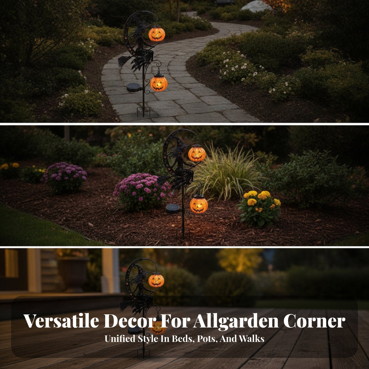 Metal Sun-Powered Yard Stake Light