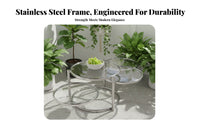 2-Tier rotating Coffee Table Minimalist aesthetic Household Furniture Glass Top Round Shape Design for Adults