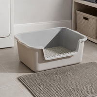 accessibleTop Litter Box Molded Plastic High-Sided Litter Box Rounded