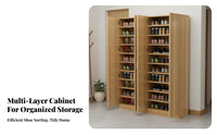 1 Wooden Shoe Storage Cabinet Space Saving Footwear Storage Large Capacity Entryway Organizer Adjustable Shelving Suitable for Student Dorm Room Homeowner Hallway Balcony Bedroom