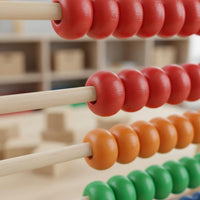 Children's Arithmetic Rack Develops Math Skills Wooden Abacus Smooth Sliding Beads 10-Row Counting Frame for Kids, Beginners, Classroom, Homeschooling