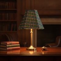 Plaid Lampshade Green Woven Textile Lampshade Plaid for Table Lamps