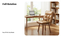 Upholstered rotate Chair Padded Seat and spine Upholstered Wood Task Chair