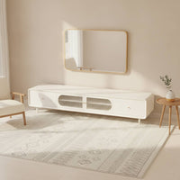 TV Cabinet with Drawers Solid Wood TV Stand with Drawer Fully Assembled Media Console with Drawer for Living Room