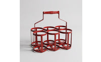 Beer Carrier Metal 6 Cup Drink Holder with Handle 6 Bottle Rack for Hosts