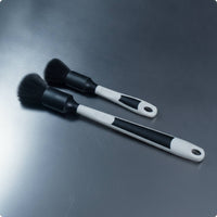 2 Pieces Car Detailing Brush Set Non-Scratch Car Detailing Brush with Gentle Bristles Compact