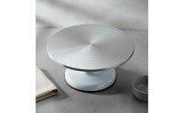 Effortless 360° Rotation Cake Turntable Non-Slip Rotating Cake Decorating Stand Easy to Clean 12 Inch Aluminum Alloy Turntable Heavy Duty for Bakers, Pastry Chefs, Bakery