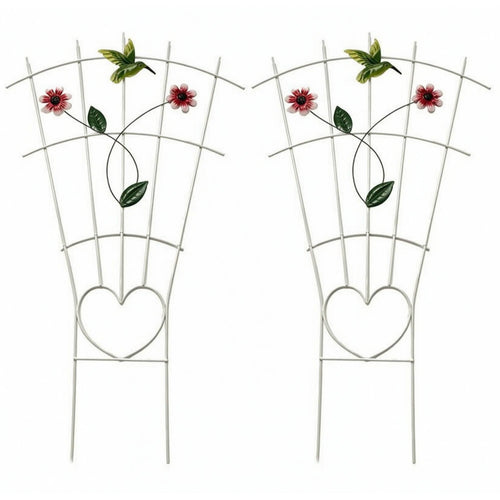 2 Pieces Fan Trellis Decorative Climbing Plant Trellis Compact for Flower Beds
