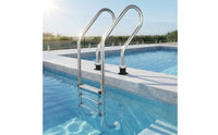 Ladder with Handrails Rust-Resistant Stainless Steel Pool Ladder Anti-Slip for in-Ground Pools