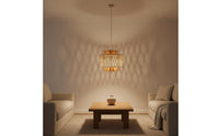 Handwoven Hanging Lamp Shade Light Luxury Design Woven Lampshade Natural Texture