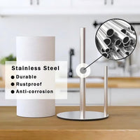 Floor-Standing Paper Towel Holder in Silver