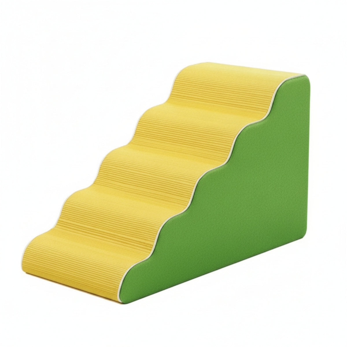 Non-Slip Dog Stairs with Washable Cover High-Resilience Foam Pet Ramp Gentle Feline Steps Supportive for Bedside