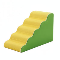 Non-Slip Dog Stairs with Washable Cover High-Resilience Foam Pet Ramp Gentle Feline Steps Supportive for Bedside