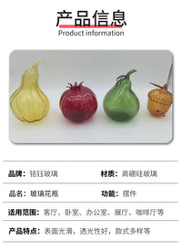 Decorative Glass Vase with Nordic Style, Gourd Shape, for Home Decor